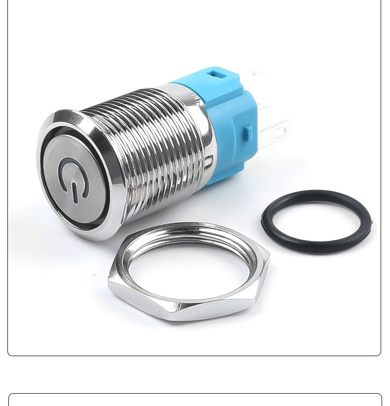 16mm Metal Push Button Switch High/Flat Head Led 3Pin/5Pin Metal Momentary  Switch Push Button Switches