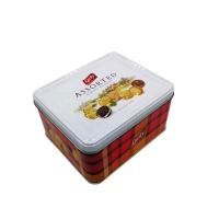 Las latas grandes de la galleta con las tapas venden al por mayor a Tin Cookie Boxes Custom Rectangular Tin Cans