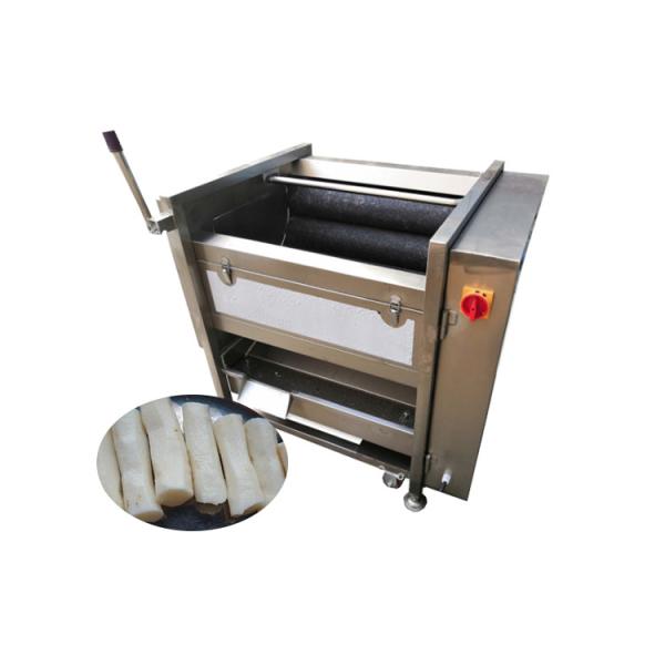 Small carrot washing machine/ Stainless steel wool roller cleaning machine/ Root vegetable cleaning and peeling machine