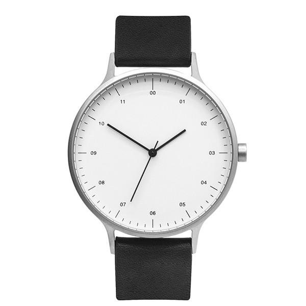 Minimalist Genuine Leather Wrist Watch Mineral Crystal PVD Coating Color