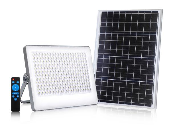 Sensor de movimento exterior magro do diodo emissor de luz 500W das luzes de inundação do painel solar de 80CRI 3000K