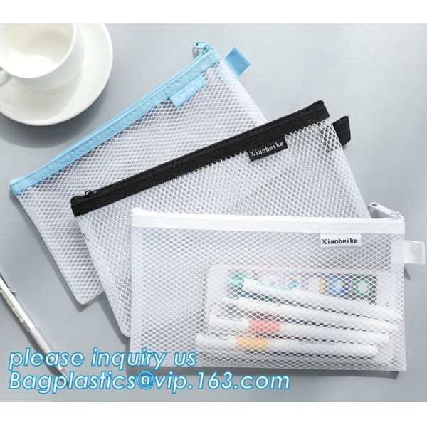 have fashion sense bag,classic cosmetic bag,space utilization,Pvc Document Clear Plastic Snap Button File Bag bagease