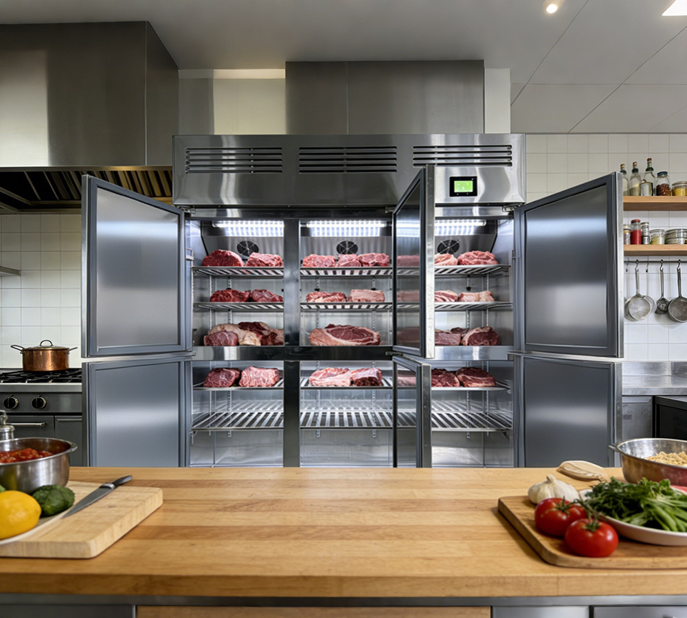Digital Control Commercial Upright Freezer with Frost Free Technology and Self-closing Glass Door