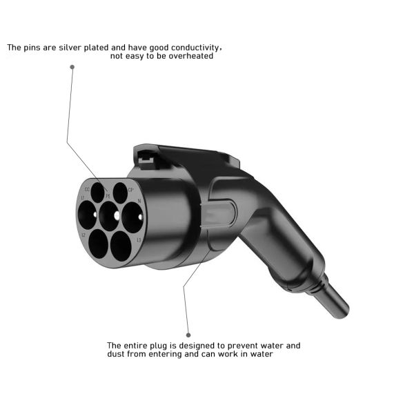 EVCOME Ev Charger Connector (220V 16A 32A ) GBT 20234 Ev Charger Plug OEM ODM CB UKCA TUV