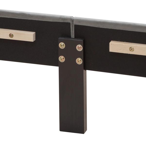 Upholstered Bed Button Tufted with Curve Design - Strong Wood Slat Support - Easy Assembly - Velvet - Platform bed - Que