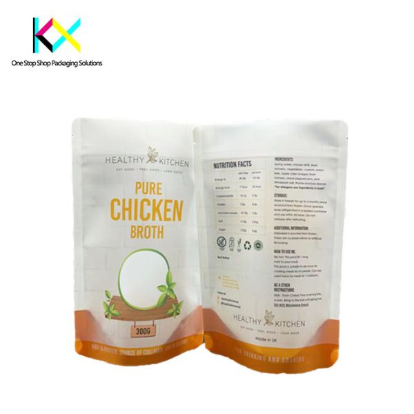 Rotogravure Printed Custom Food Packaging Bags With Window High Barrier
