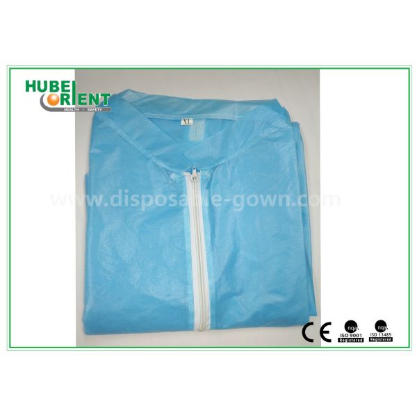 Colored with Zip Closure Medical use Lab Coats For Workers/Lightweight Lab Protective Clothing