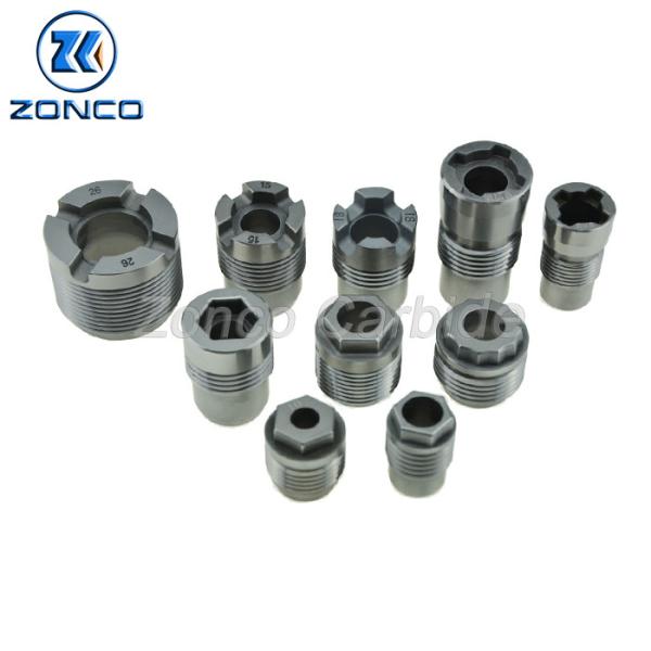 Lightweight Thread Drill Bit Nozzle Of PDC Oil Drilling Bit Cross Slot Teeth