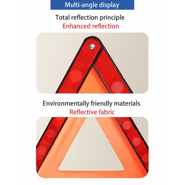 E-MARK Red Warning Triangle Road Pole Traffic Sign Safety Sign Warning Triangle for Car
