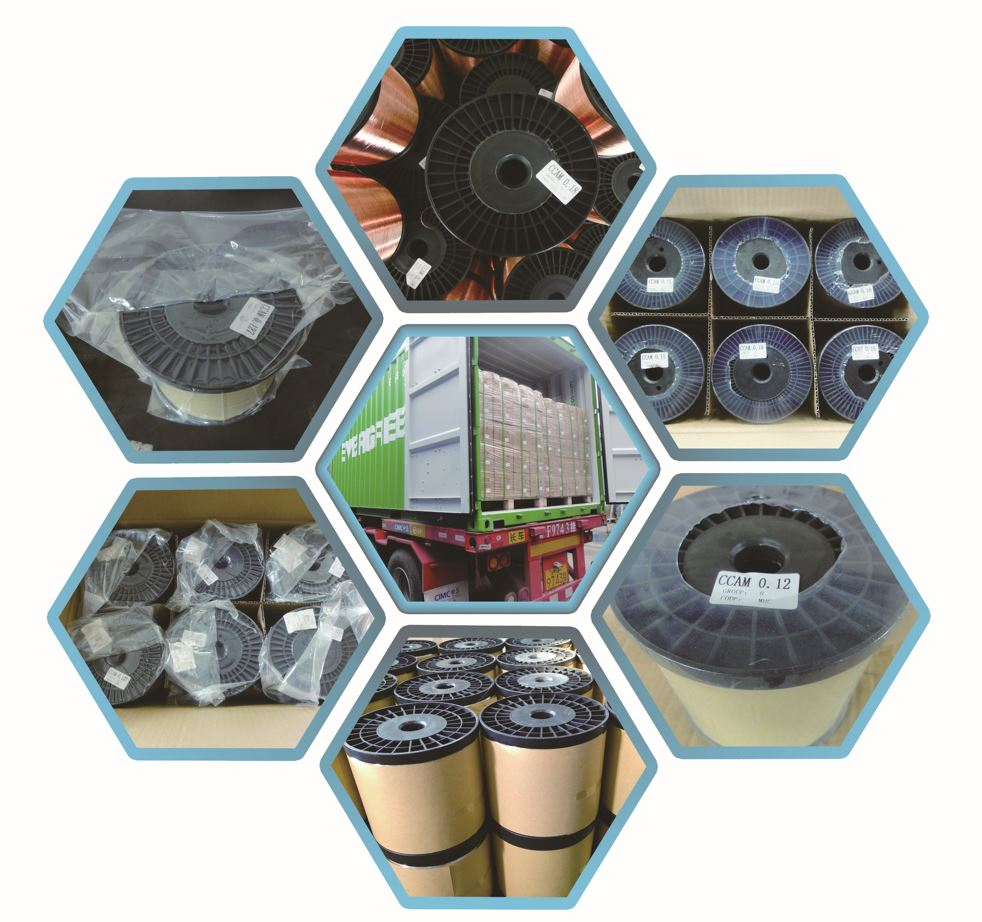 CCAA : Fil plaqué de cuivre d'alliage d'aluminium