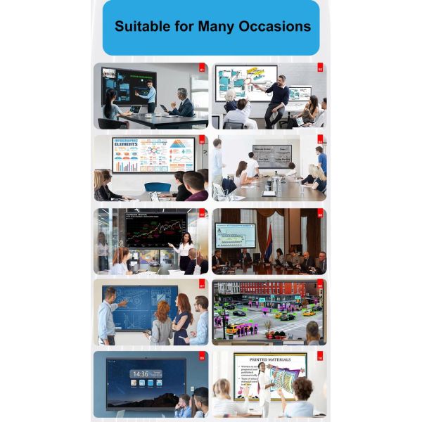 Interactive Whiteboard For School Classroom Touch Screen Presentation Board With Life Time ≥50000 Hours And Easy Installation