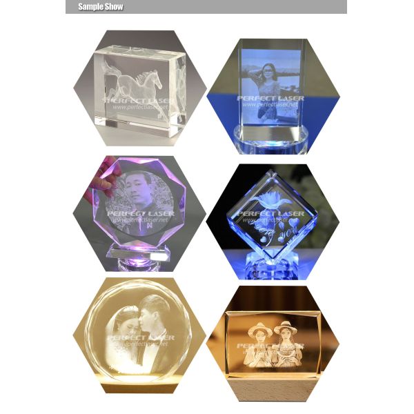 4500дот/С 3Д внутри кристаллического лазерного гравировального станка для рекламы домашнего украшения