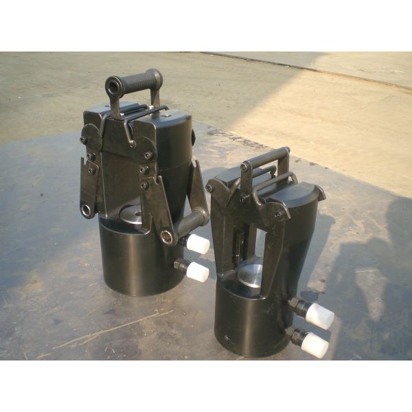 125-Ton Hydraulic Crimping Head with High-Strength Alloy Steel Body and Open C-Head Design for Wire Rope Crimping