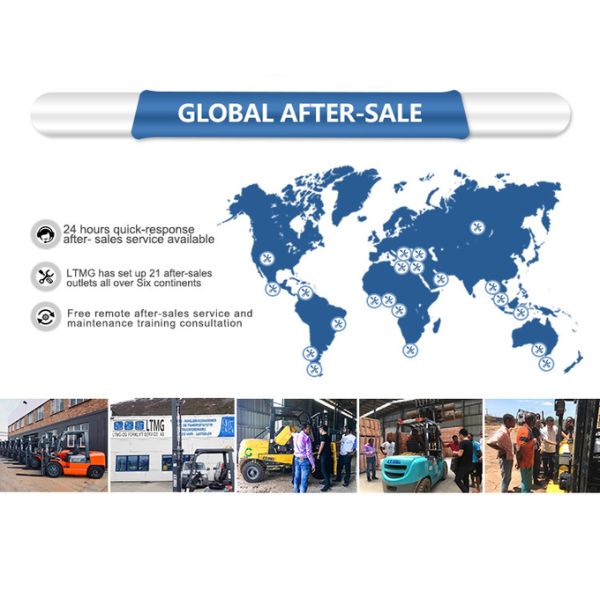 LTMG 4 ton forklift 2WD 4WD rough terrain forklift with triplex full free mast