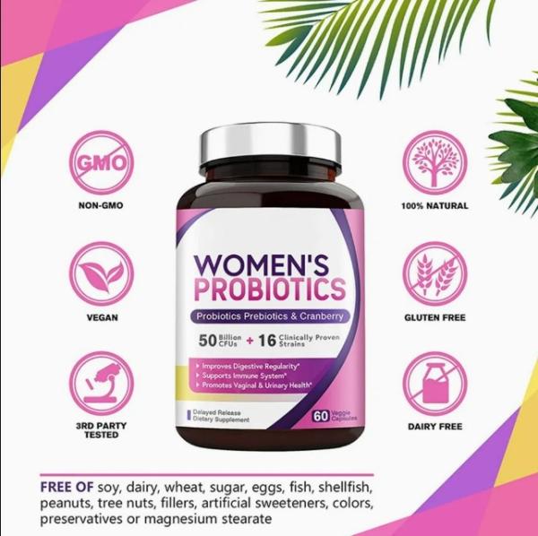 Organic Cranberry Women Probiotics Capsules Probiotic Supplements For Gut Health