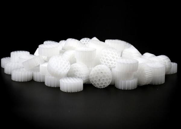 High Surface Area MBBR Bio Media White Virgin HDPE Material Energy Saving