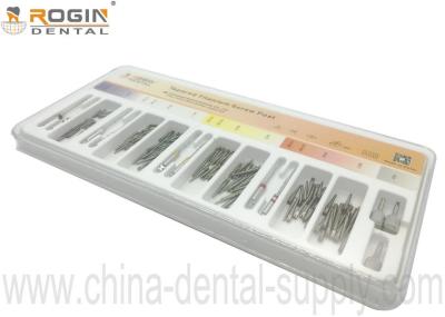 Pure Tapered Titanium Dental Screw Post 0.8mm Dia With Cross Keys And Reamers