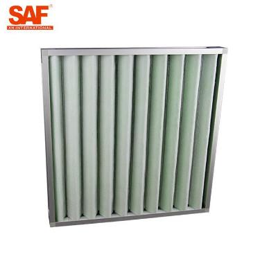 Non - Woven Pre Air Filter Aluminum Frame Pleated Panel For Air Conditioning
