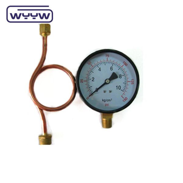 4 Inches Dial Size High Temperature Pressure Gauge Customized Pressure Range Bottom Connection Mounting