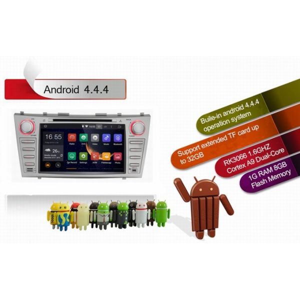 Ouchuangbo Auto Stereo Multimedia Kit for Toyota Camry 2007-2011 DVD Player 3G Wifi Android 4.4 System OCB-8811C