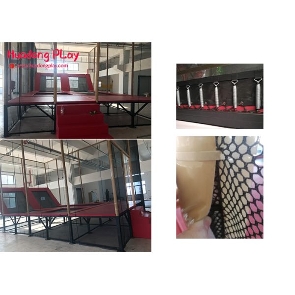 New Bounce Trampoline Park Equipment , Durable Toddler Trampoline 1900 ㎡
