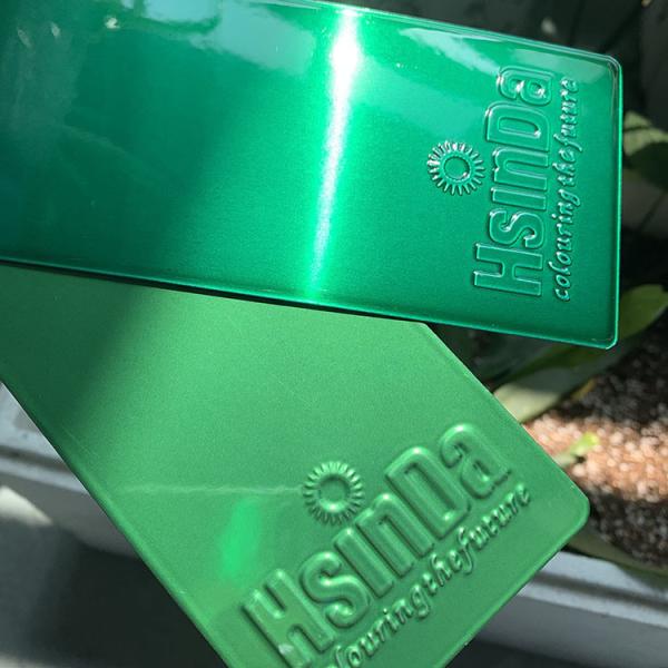 Tinta de revestimento em pó transparente de cor verde-púrpura