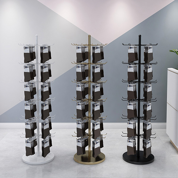 LH Rotating Display Rack , Spinning Display Racks Countertop With Hook