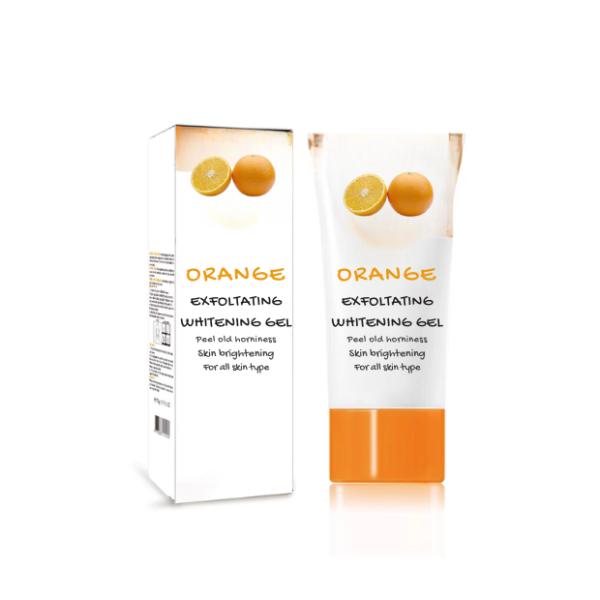 OEM ODM natural pure organic orange exfoliating whitening gel, containing vitamin C and hyaluronic acid, can deeply clean and remove blackheads