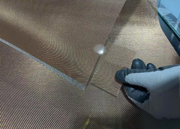 Color Metal Coated Mesh Fabric Glass Laminates / BR Metal Coated Mesh Fabric Glass Partition