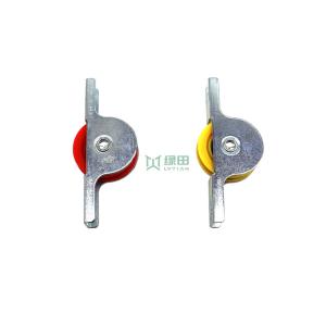 Ventilateur coulissant en aluminium petites roues à rouleaux en nylon
