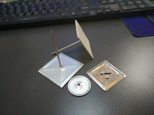 2.7mm X 70mm Self Stick Rock Wool Pins 50 X 50 Mm Base For Dusting