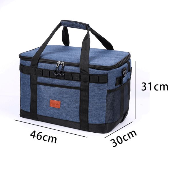 42L Large Capacity Insulation Bag Outdoor Camping Ice Pack Foldable Storage Picnic Cooler Bag