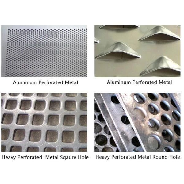 Powder Coated Perforated Metal Sheet Staggered Round Punched Customized Length