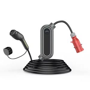 Type 2 Portable EV Charger 11kw 22kw 16A 32A current adjustable 3 Phase Fast