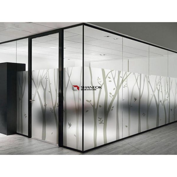 108mm Single Glass Partition Wall Mounted Tempered Glass