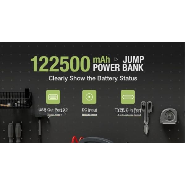 JB10000 10000Amp 64000mAh Car Jump Starter Emergency Car Hand Tools for Quick Charging
