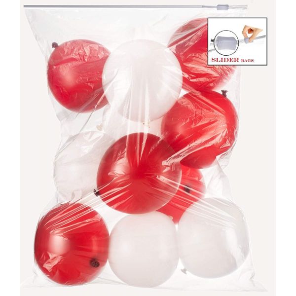 Jumbo Baggies, Big Slider Freezer Food, Resealable Closure Storage Bags, Heavy Duty, Organization, Storage