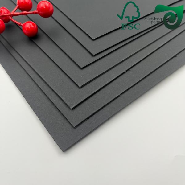 FSC 400gsm 450gsm Uncoated Solid Black Pulp Paper For Photo Frames  400mm 400mm