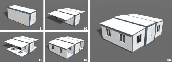 40ft painel de sanduíche Modular casas expansíveis móveis casa de contêineres