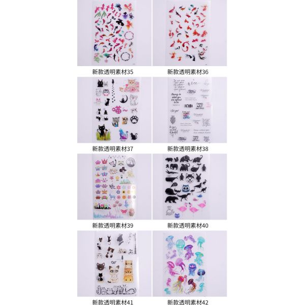 DIY Drip Glue Transparent Modern Simple Animal Pattern Hanging Craft Paper Wholesale of Multiple Materials
