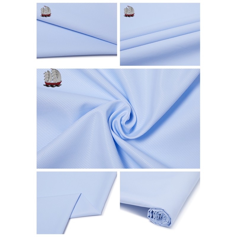 180X100 Density Jacquard Fabric 125gsm Year Round Shirting Fabric