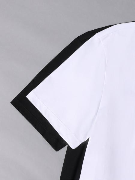 V Neck Collar Cotton Children T Shirts Summer Knitted 180gsm
