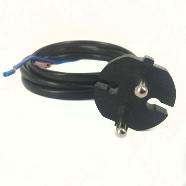 2 Poles Euro Plug Schuko Extension Power Cord With Electric Copper Conductor