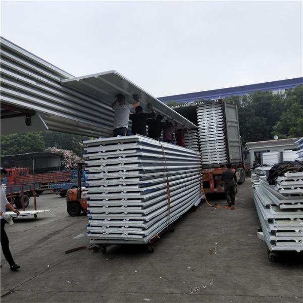 light weight 50mm new design 0.526mm ivory white steel sheet eps roof sandwich panels