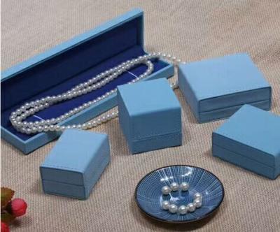 Stitch PU Leather Jewelry Plastic Box For Bangle Diamond Packaging