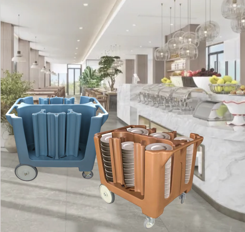 20 Dishes Adjustable Dish Caddy Cart Blue Plastic Kitchen Dish Soap Caddy Oem