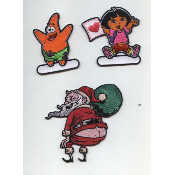 Brown RPET Personalised Embroidered Badges Logo Shape Personized