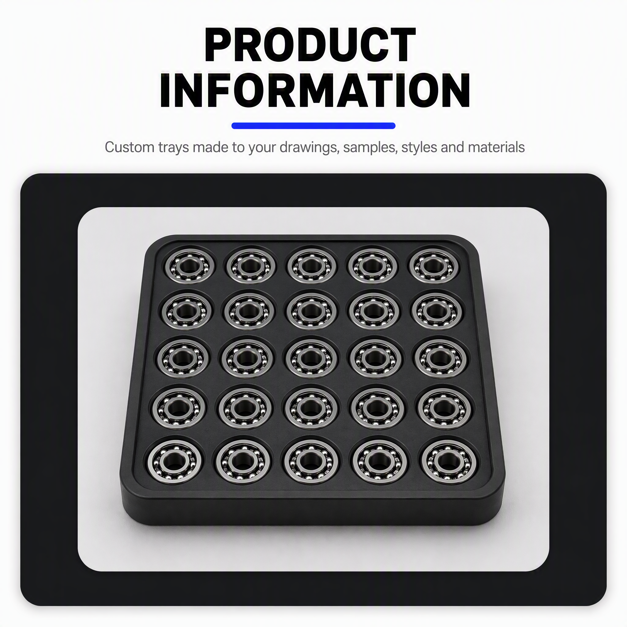 Factory Direct Custom Size PET Thermoformed Tray Vacuum Packaging for Hardware Automotive Components Bulk Supply