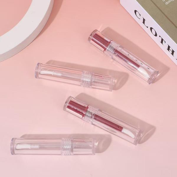 Structure du matériau PETG/ABS Tube de rouge à lèvres avec revêtement coloré et capacité 4,5 ml