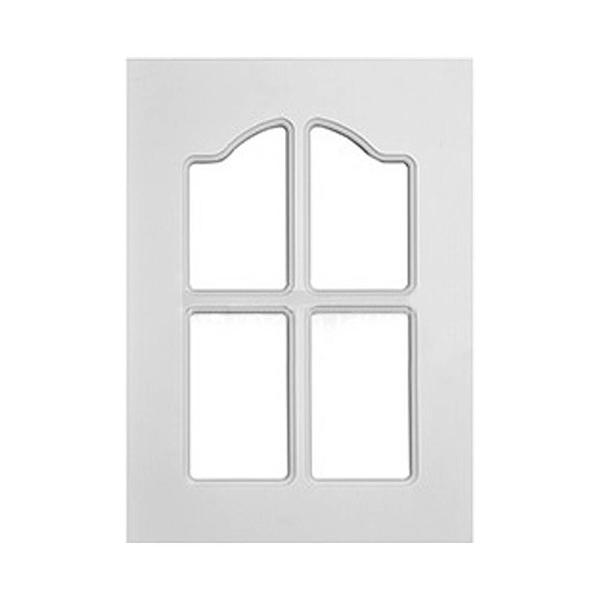 Glass Kitchen Classic Cabinet Doors White Color 338 * 600mm With 15mm Thickness